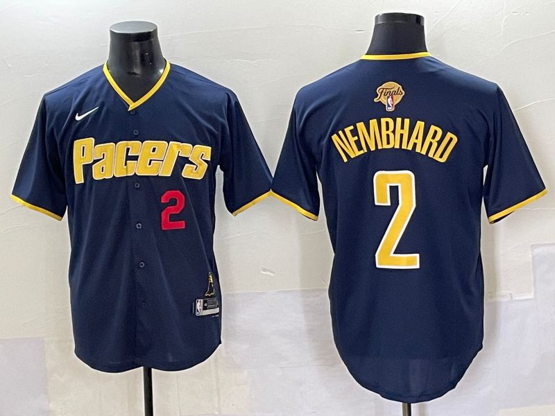Men 2025 Indiana Pacers #2 Nembhard Blue Nike Joint Name NBA Jersey style 5->indiana pacers->NBA Jersey